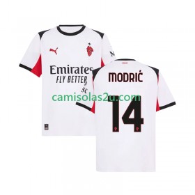 Camisolas de futebol AC Milan Luka Modrić 14 Equipamento Alternativa 2025/26 Manga Curta